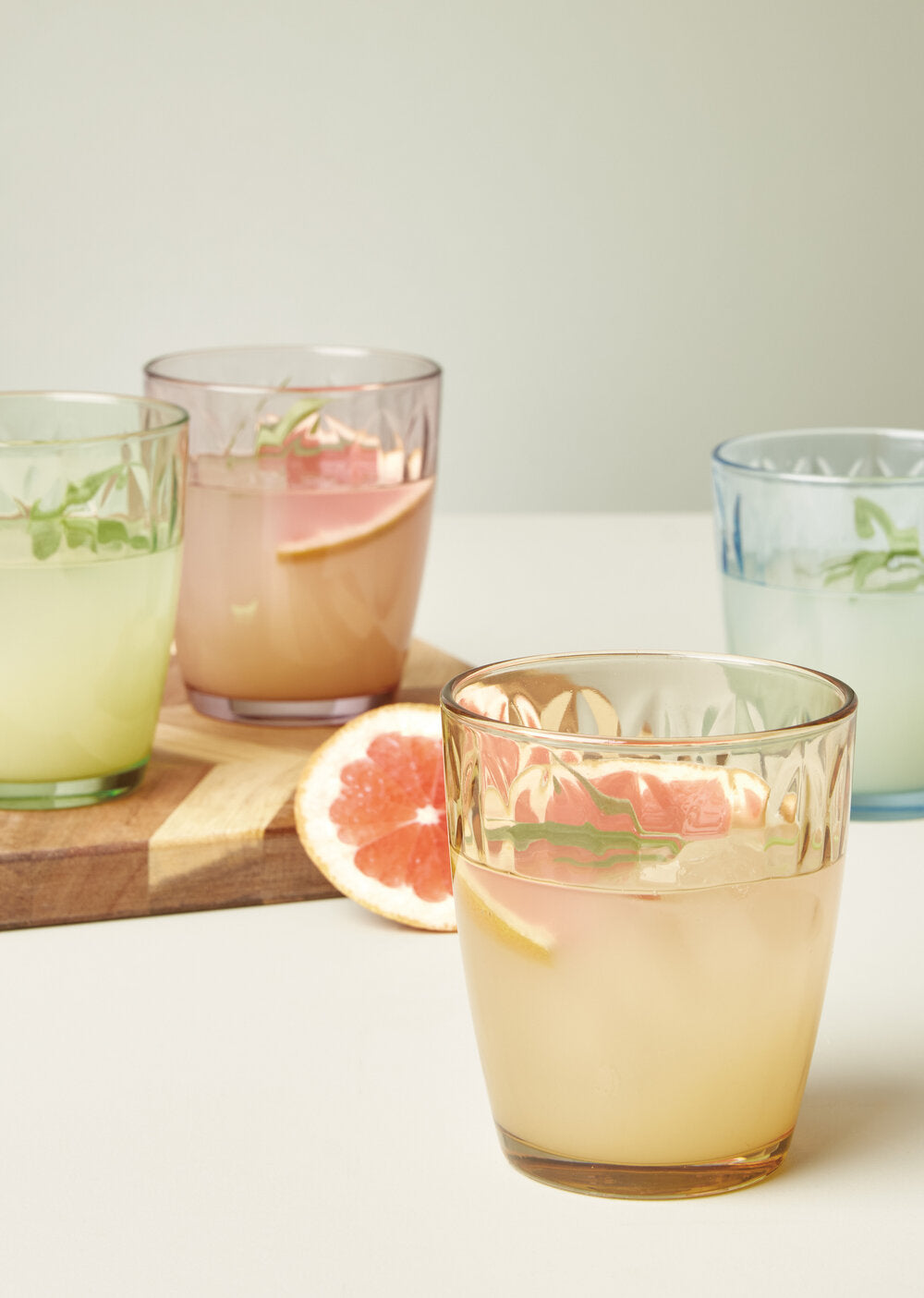 Mosaik drikkeglas, mix - 4 stk.